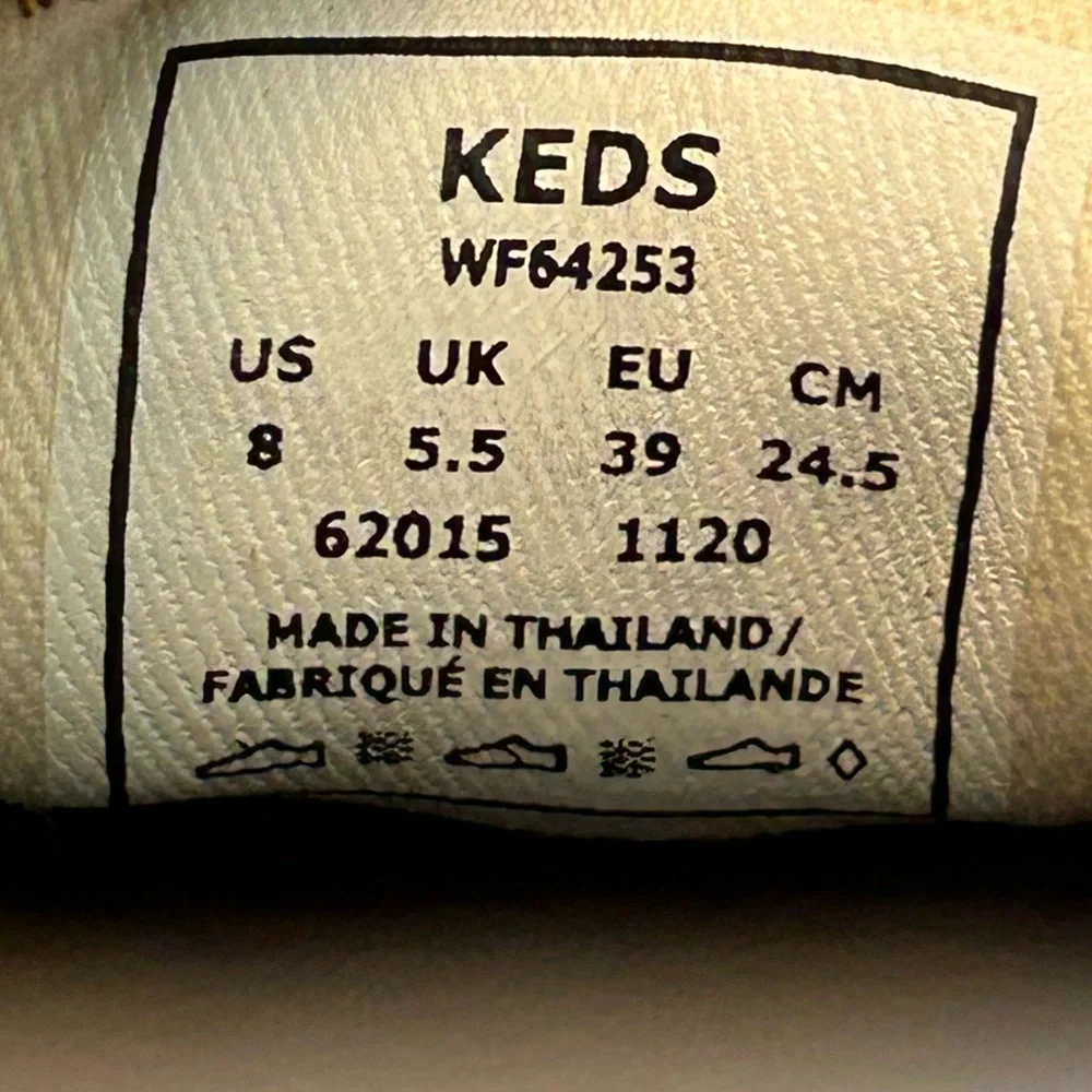Keds Brown and Cream Animal Print Canvas Slip-On Sneakers Size 8 - Picture 7 of 11